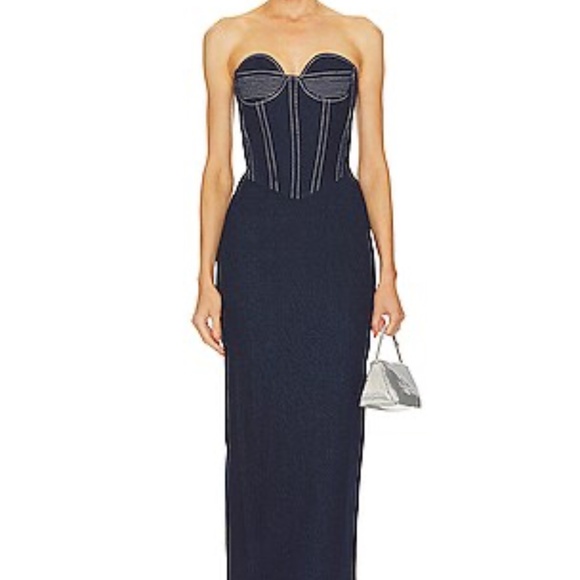 Paradis Dress in Le Bibliothique THE NEW ARRIVALS BY ILKYAZ OZEL denim - Picture 1 of 14